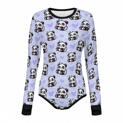Sleepy Panda Long Sleeve CuddleSuit