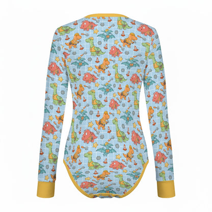 Dino Builders Long Sleeve CuddleSuit