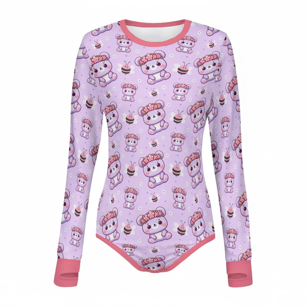 Honeybee Bear Garden Long Sleeve CuddleSuit