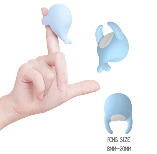 Fingertip-Wear Discreet Vibrator Kawaii Whale