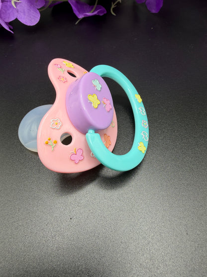 Glow In The Dark Adult Pacifier - Butterflies & Flowers