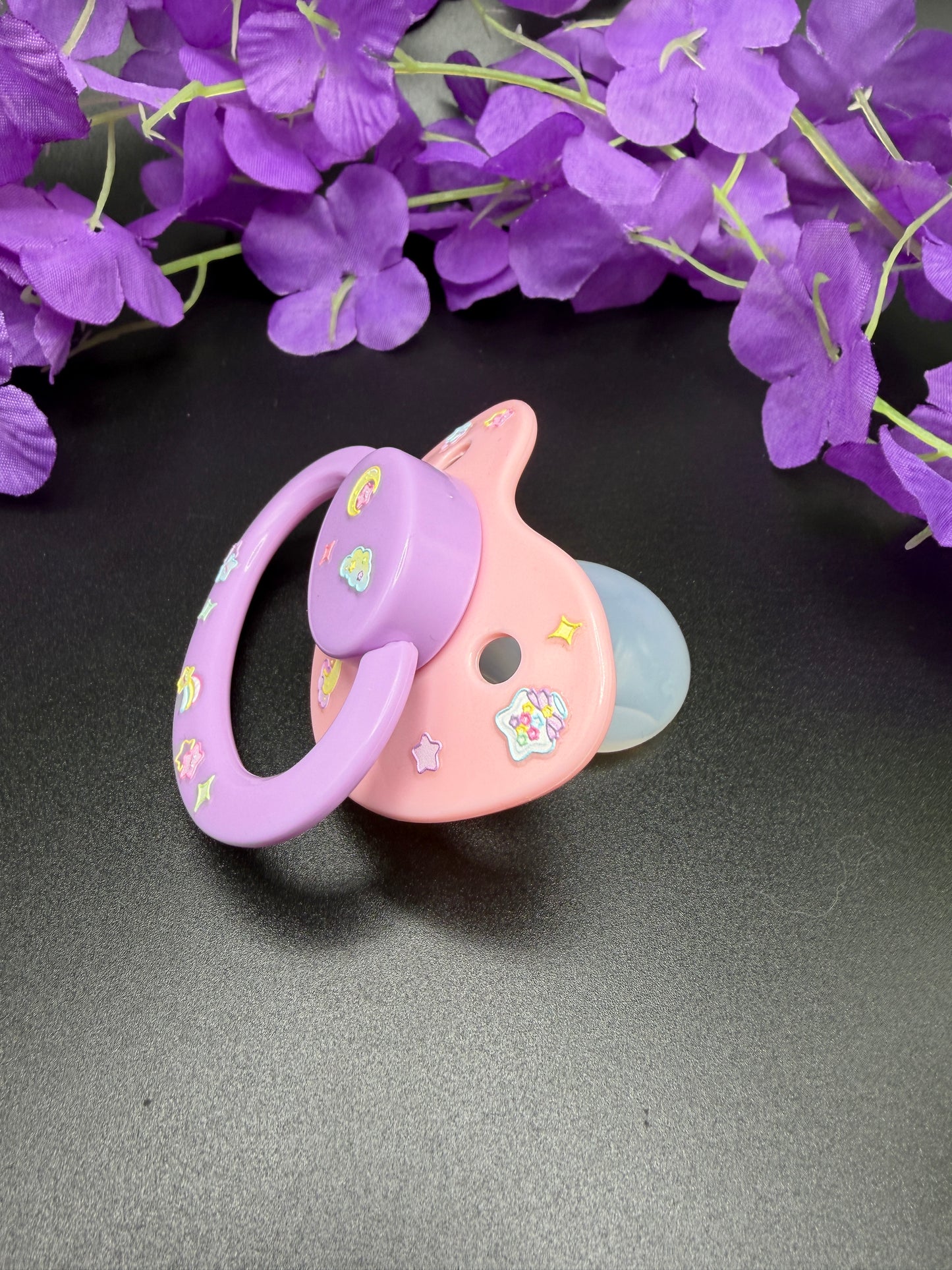Glow In The Dark Adult Pacifier - Stars and Moon