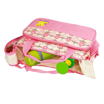 Littles Outing Essentials – 5PC Water-Resistant Diaper Bag Set for Mommies, Daddies & Caregivers