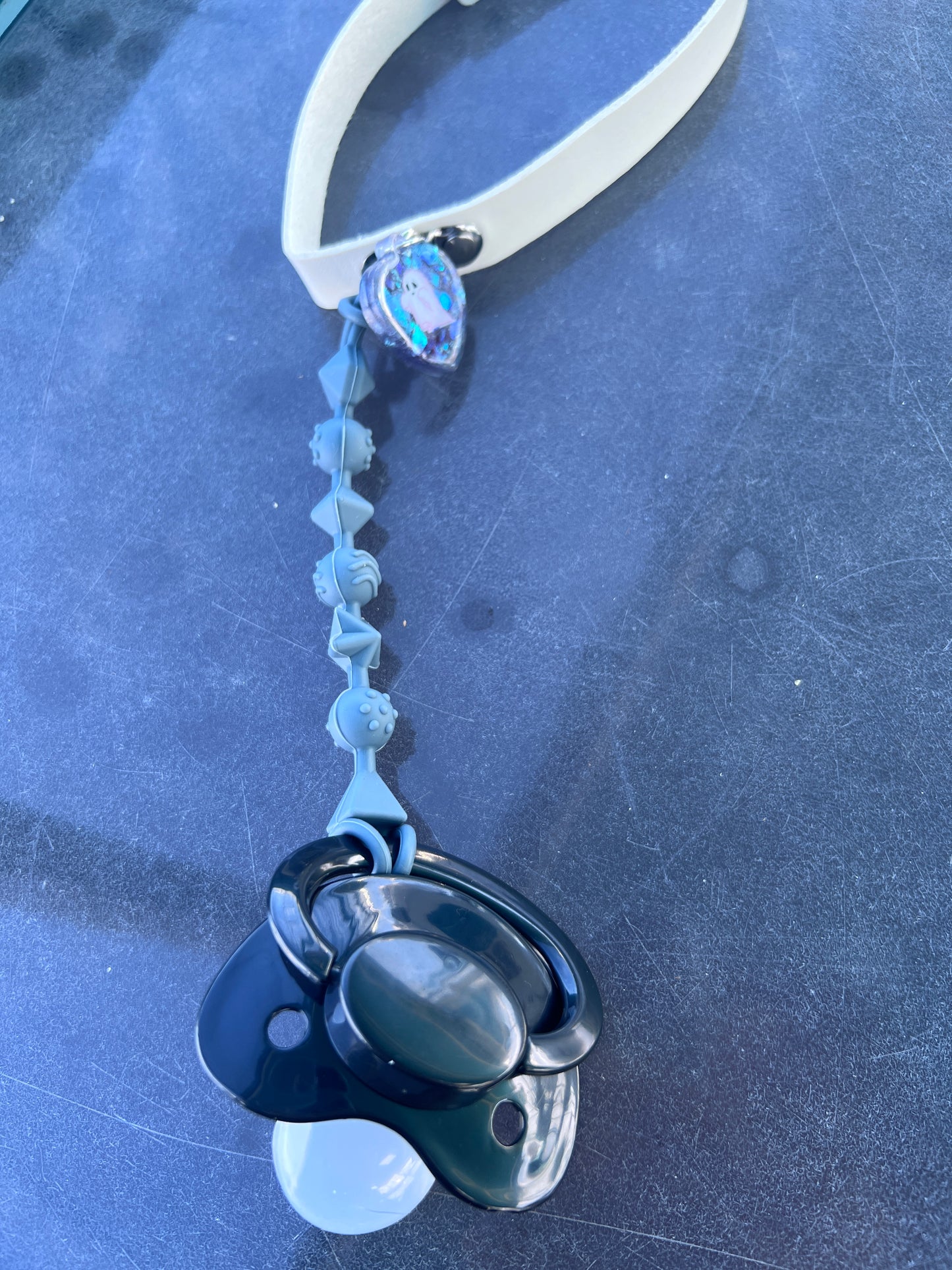 Adult Pacifier Choker - Ghost Tag