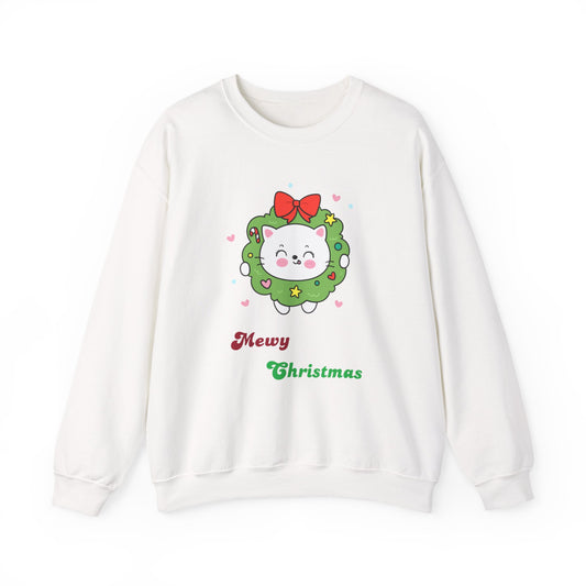 Mewy Christmas Crewneck Sweatshirt - Pet Play