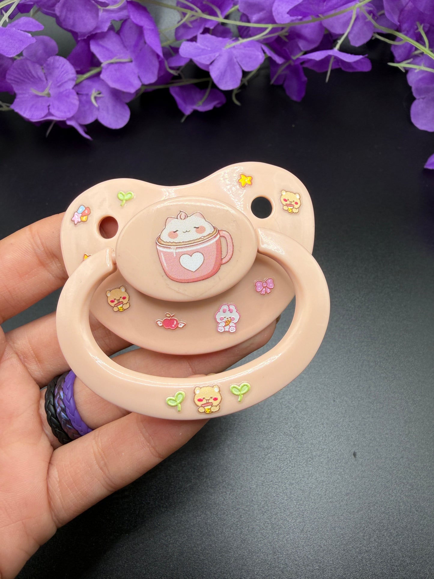 Glow In The Dark Adult Pacifier - Marshmallow Kitten