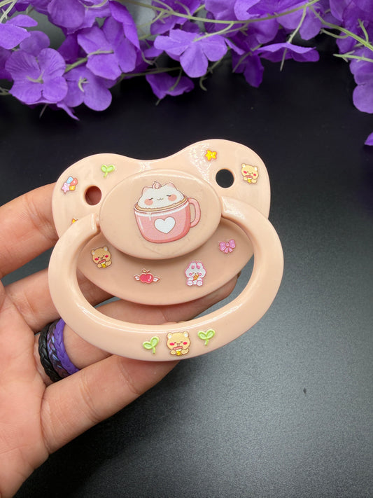 Glow In The Dark Adult Pacifier - Marshmallow Kitten