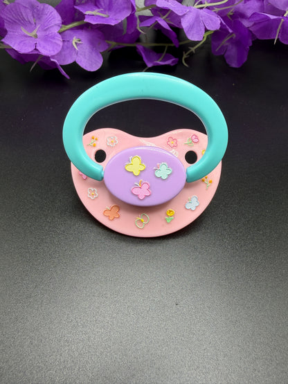 Glow In The Dark Adult Pacifier - Butterflies & Flowers