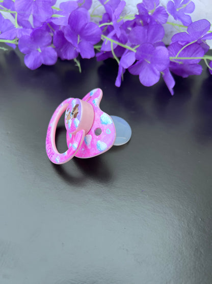 Hand painted Adult Pacifier - Puppy Love