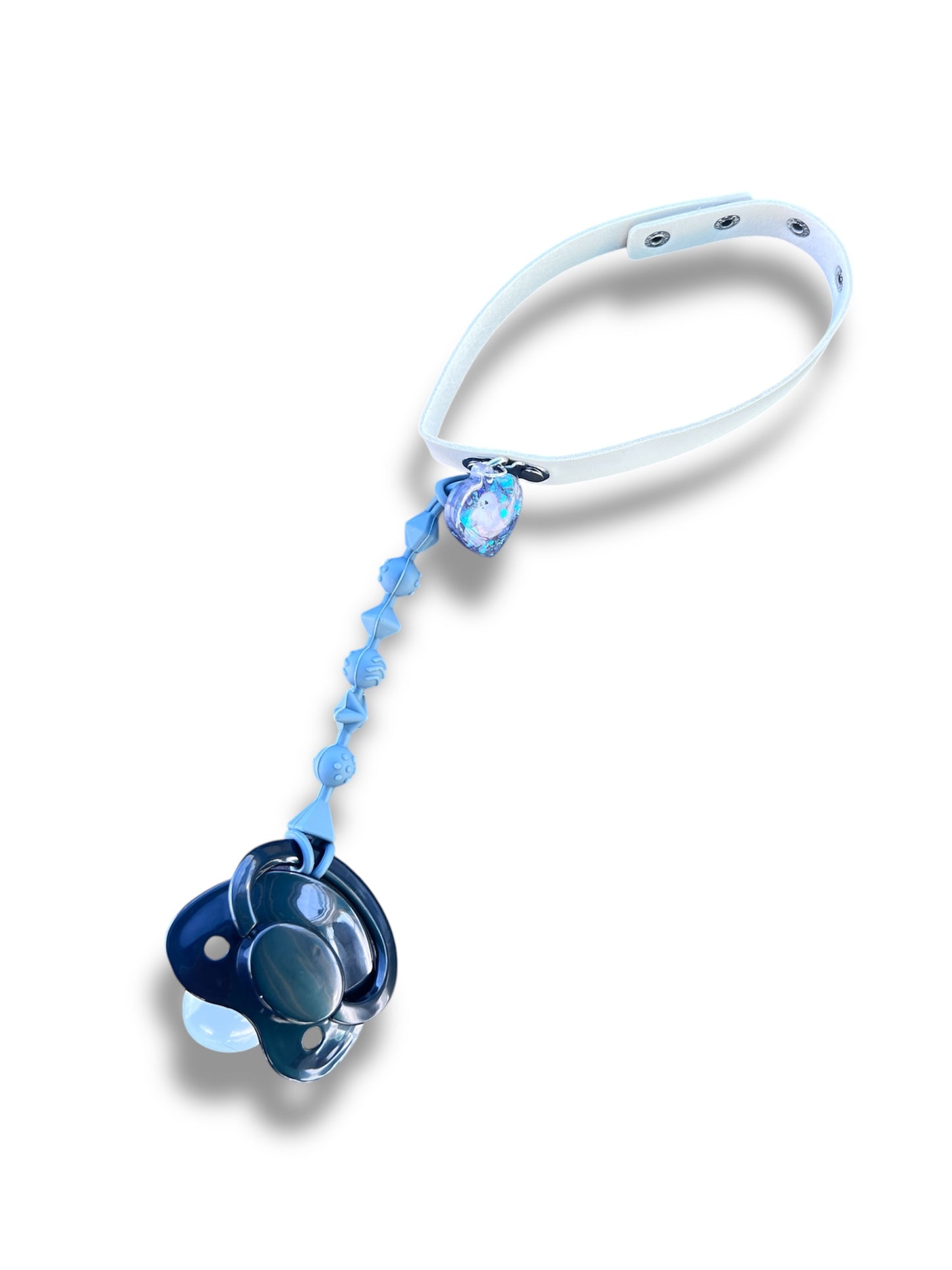 Adult Pacifier Choker - Ghost Tag