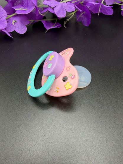 Glow In The Dark Adult Pacifier - Butterflies & Flowers