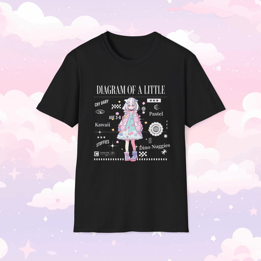 Little Space T-Shirt - Diagram of a Little - Kawaii Girl