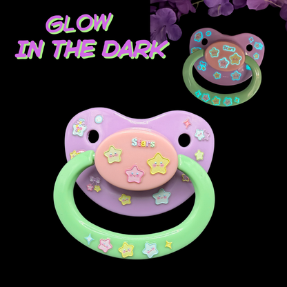 Glow In The Dark Adult Pacifier - Stars