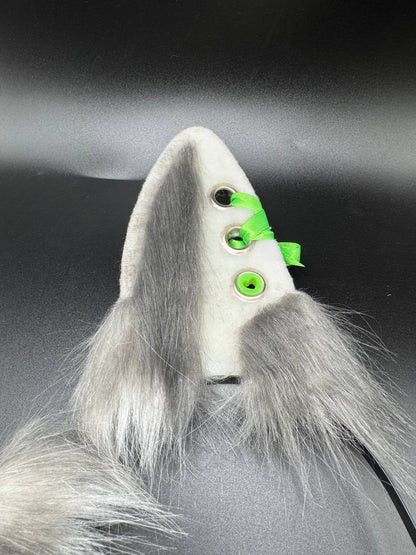 Cyber Punk Puppy Ears - Lace Up Corset Puppy Ears