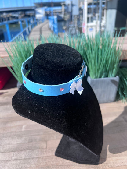 Blue Pet Play Choker Collar