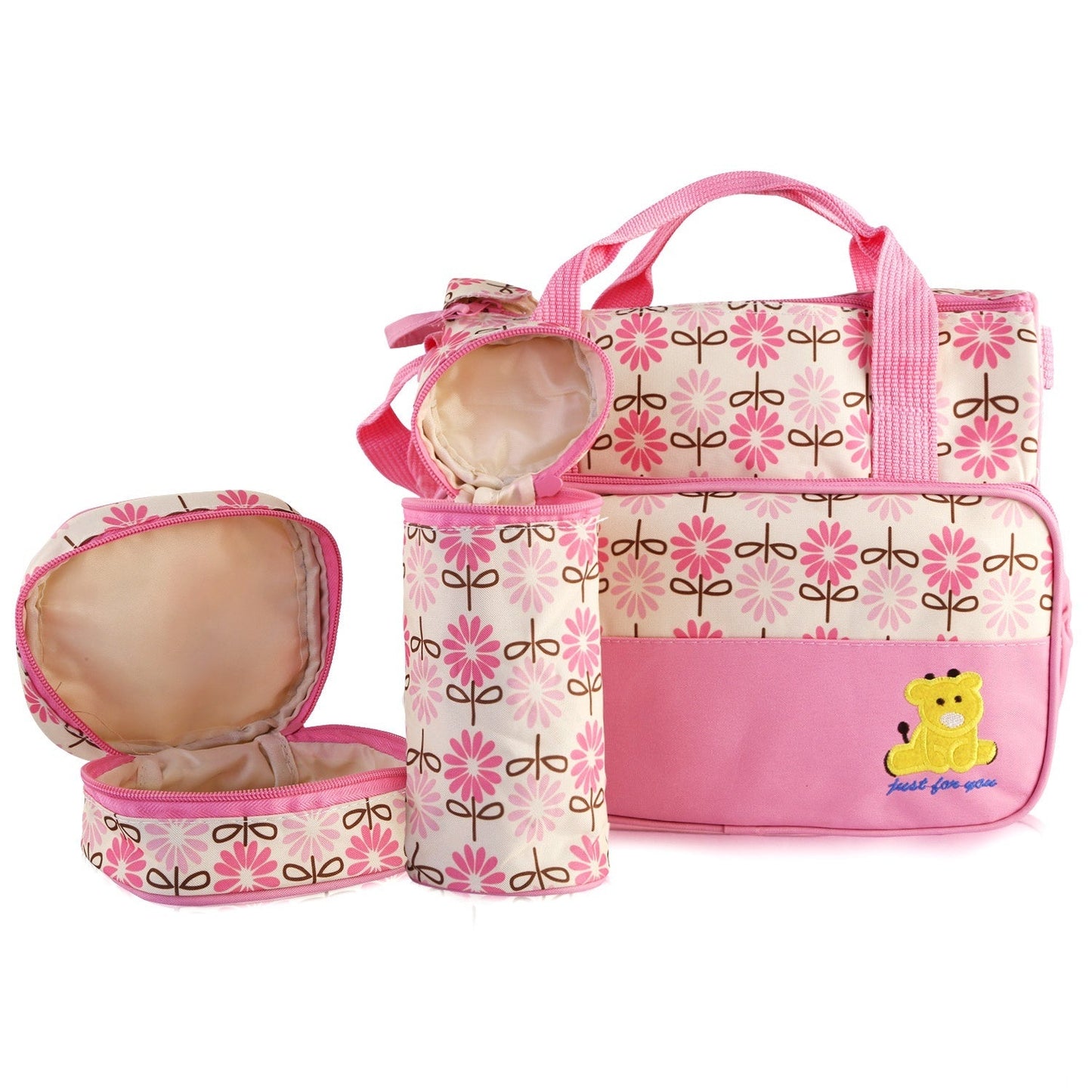 Littles Outing Essentials – 5PC Water-Resistant Diaper Bag Set for Mommies, Daddies & Caregivers