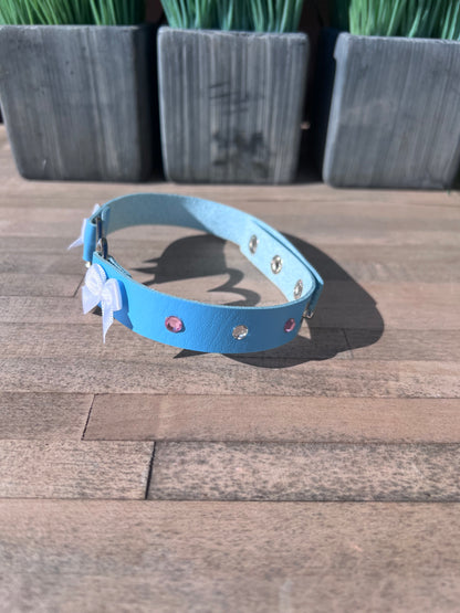 Blue Pet Play Choker Collar