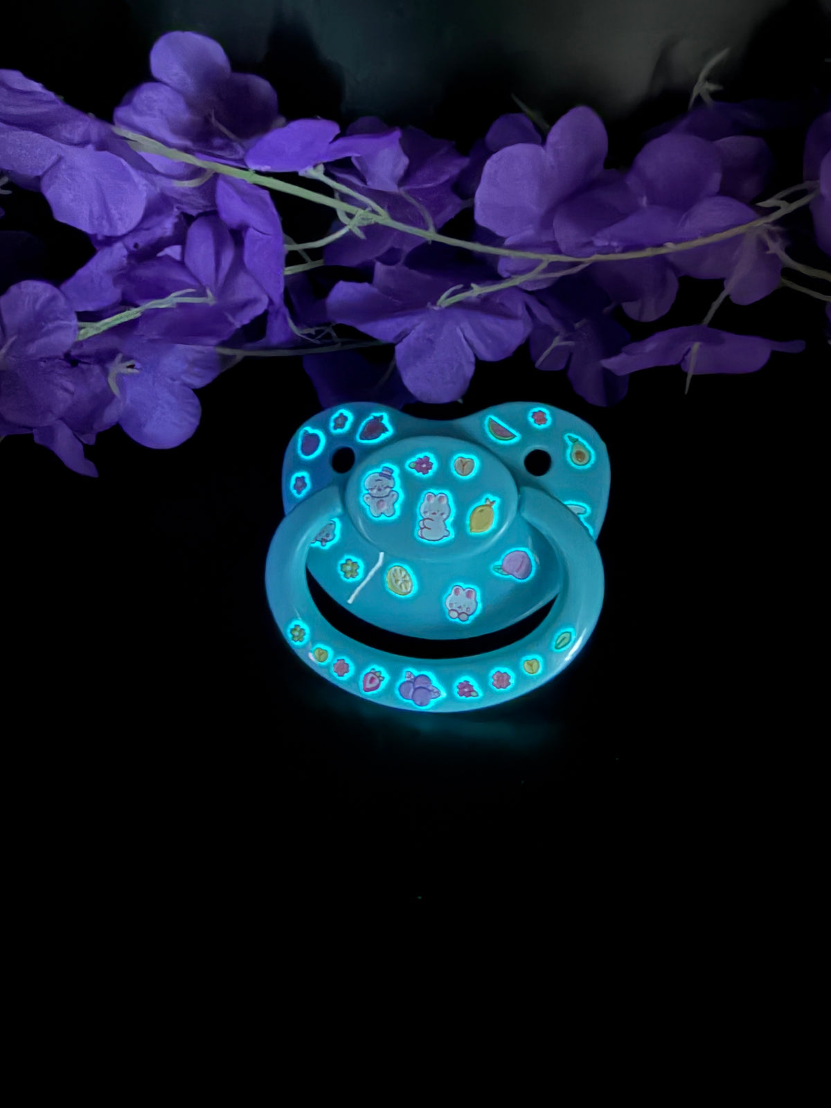 Glow In The Dark Adult Pacifier - Fruit and Friends