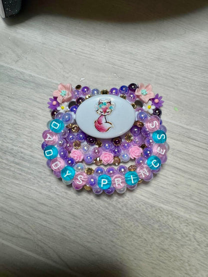 Custom Fox Adult Beaded Pacifier