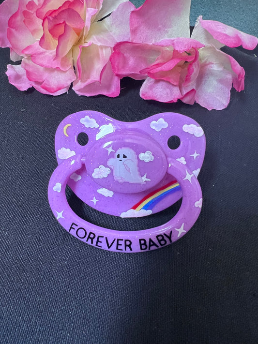 Hand Painted Adult Pacifier - Ghost Forever Baby
