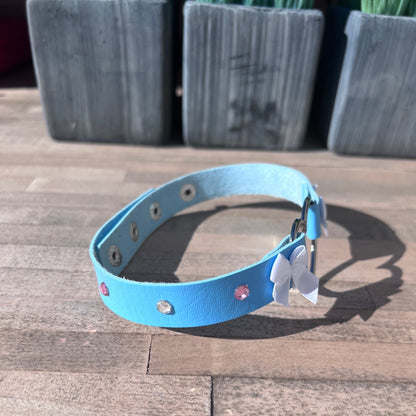 Blue Pet Play Choker Collar