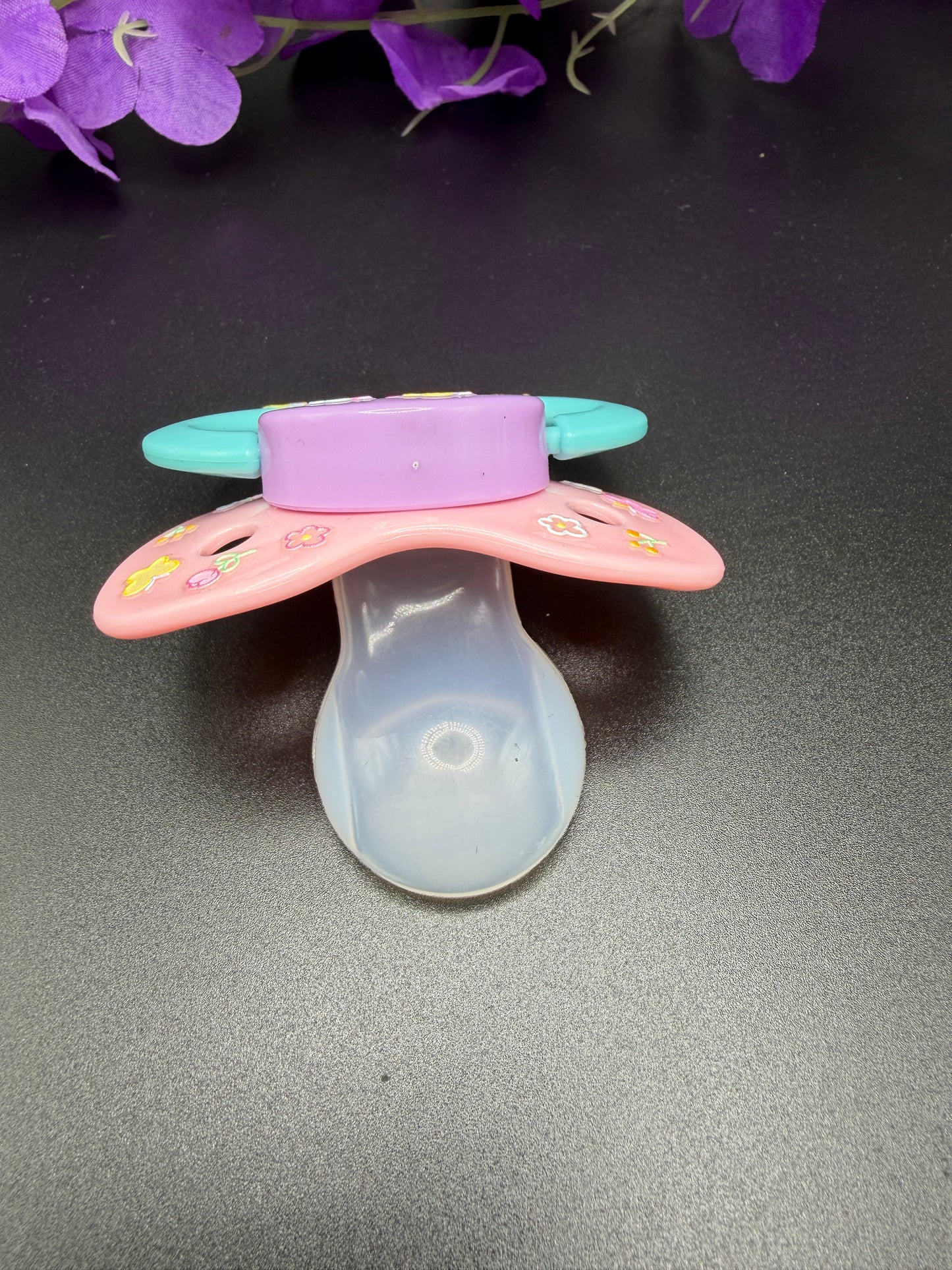 Glow In The Dark Adult Pacifier - Butterflies & Flowers
