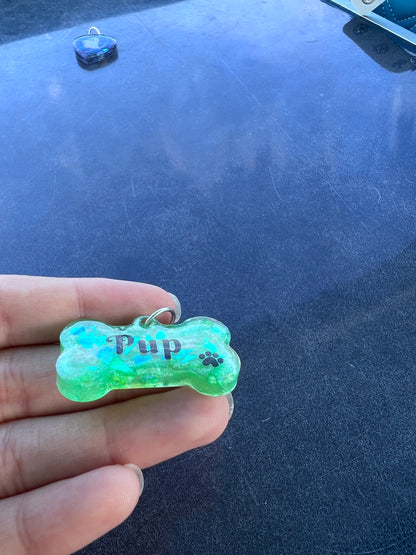 Pup Resin Pet Tag