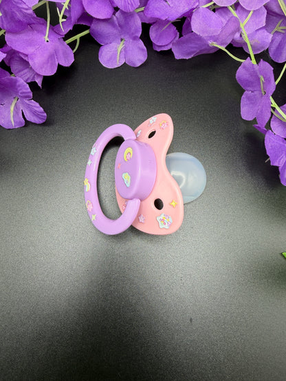 Glow In The Dark Adult Pacifier - Stars and Moon