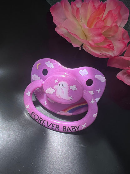 Hand Painted Adult Pacifier - Ghost Forever Baby