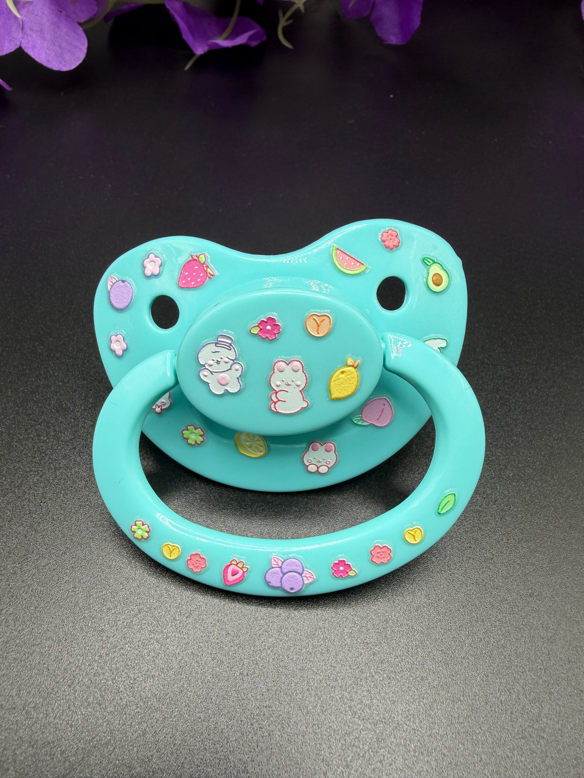 Glow In The Dark Adult Pacifier - Fruit and Friends