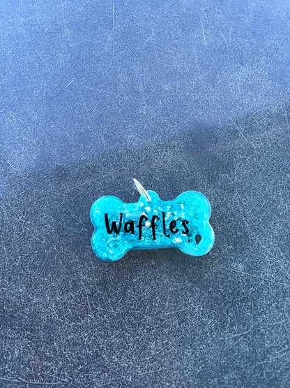 Waffles Resin Pet Tag