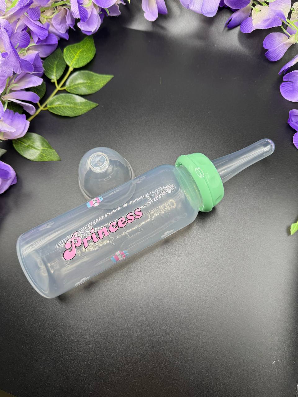 Adult Baby Bottle - 8 oz Trans Paw Princess