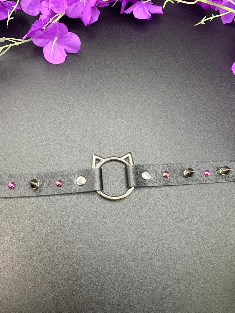 Black Goth Cat Choker