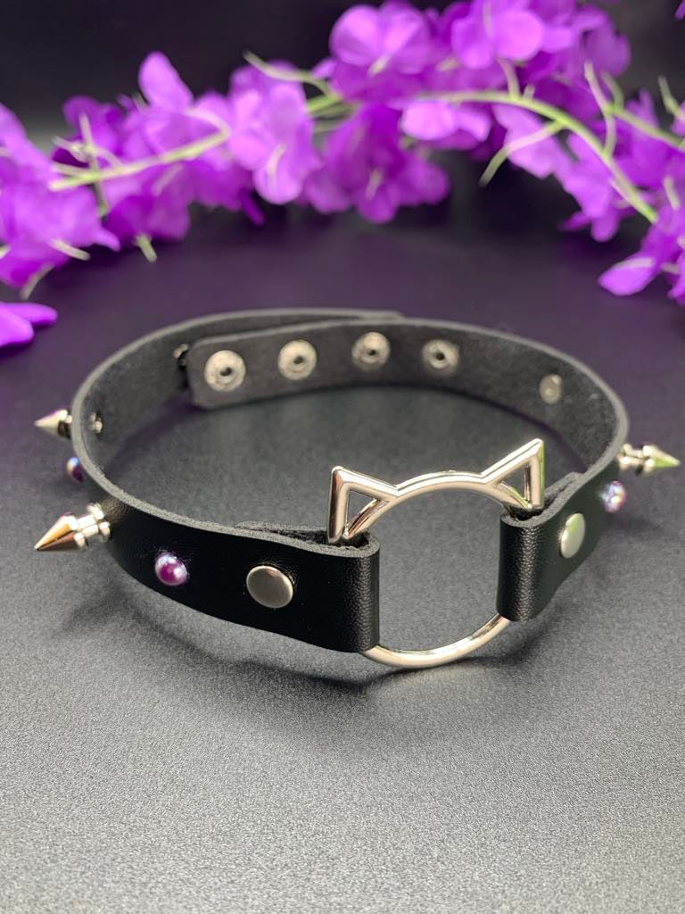 Black Goth Cat Choker