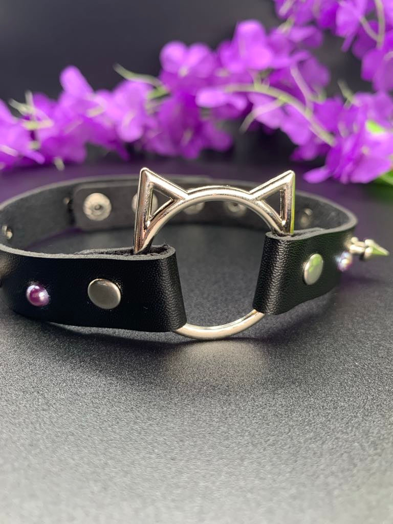 Black Goth Cat Choker