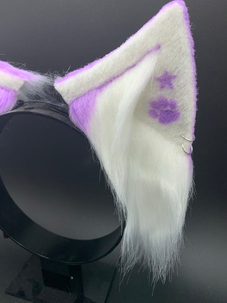 Purple Kitten Pet Play Animal Ears