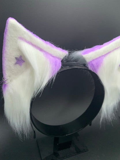 Purple Kitten Pet Play Animal Ears