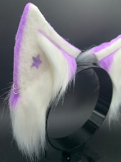 Purple Kitten Pet Play Animal Ears