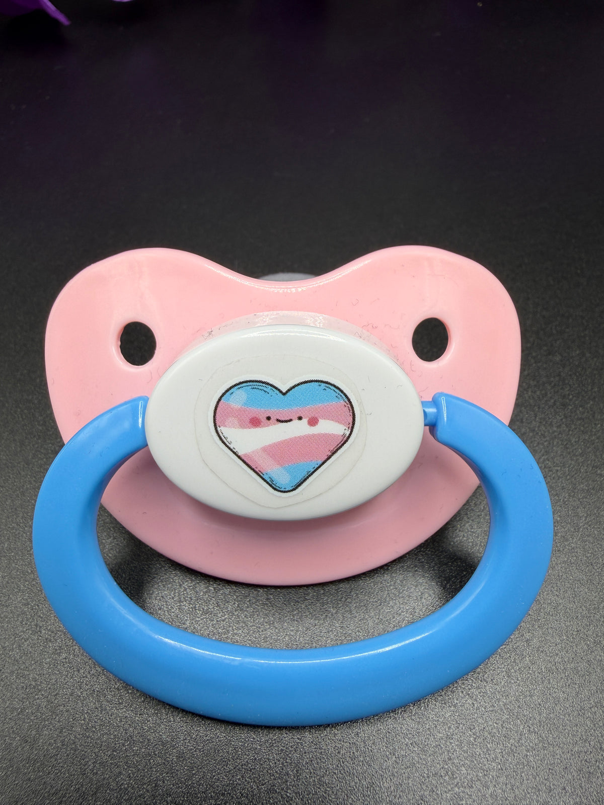 Trans Heart Adult Pacifier
