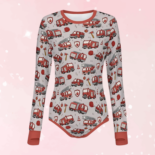 Little Firehouse Long Sleeve CuddleSuit