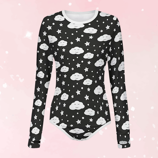 Sleepy Skies Long Sleeve CuddleSuit