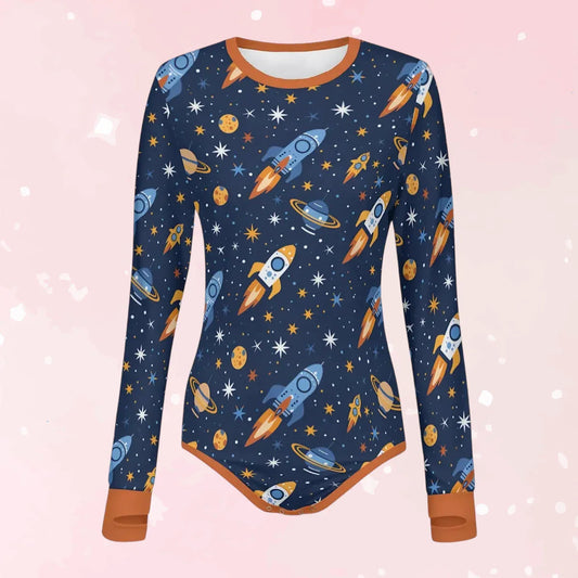 Cosmic Rocket Long Sleeve CuddleSuit