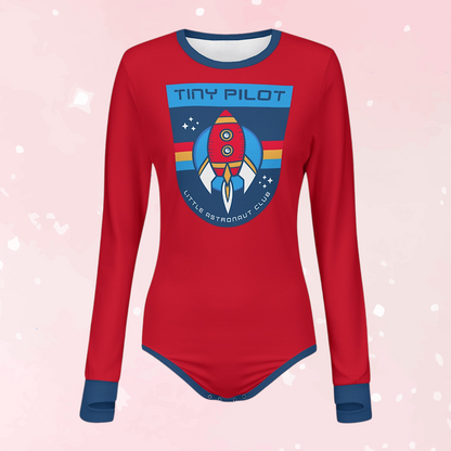 Tiny Pilot Rocket Long Sleeve CuddleSuit