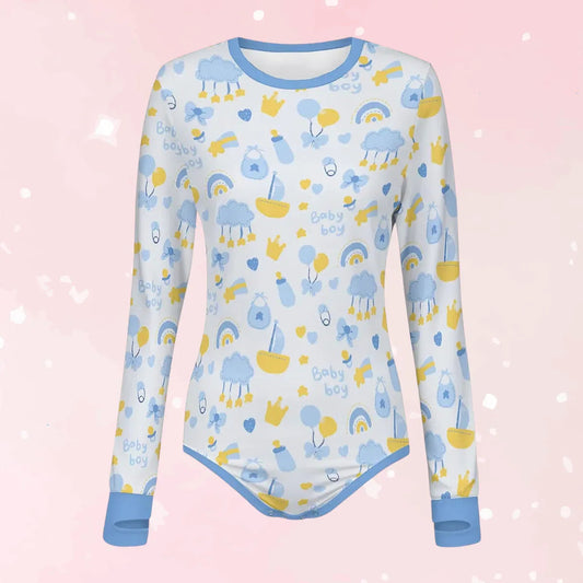 Baby Boy Dreams Long Sleeve CuddleSuit