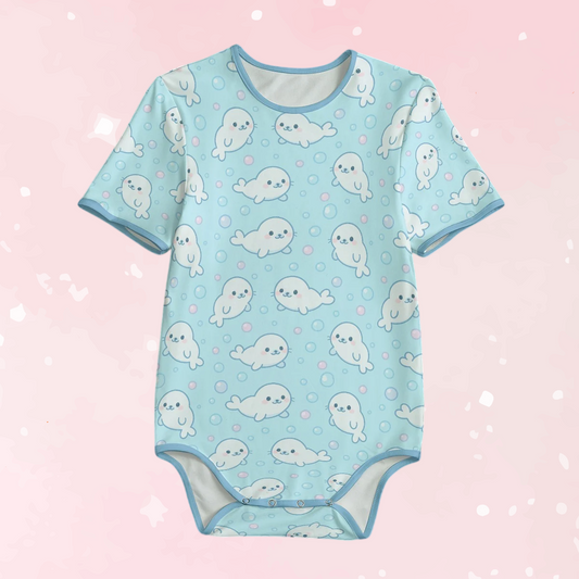 Bubbly Seal Short Sleeve CuddleSuit