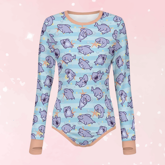 Sharkie Long Sleeve CuddleSuit