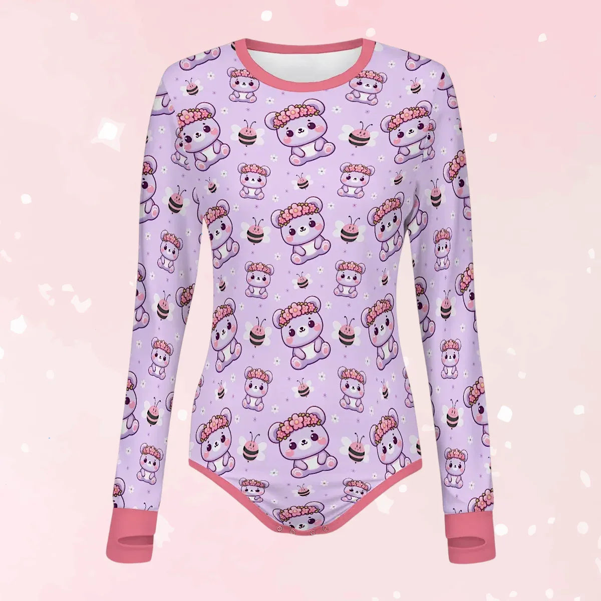 Honeybee Bear Garden Long Sleeve CuddleSuit
