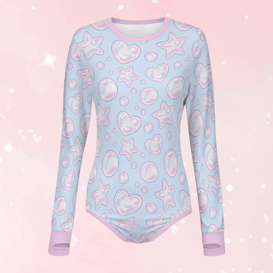 Kawaii Bubbles Long Sleeve CuddleSuit