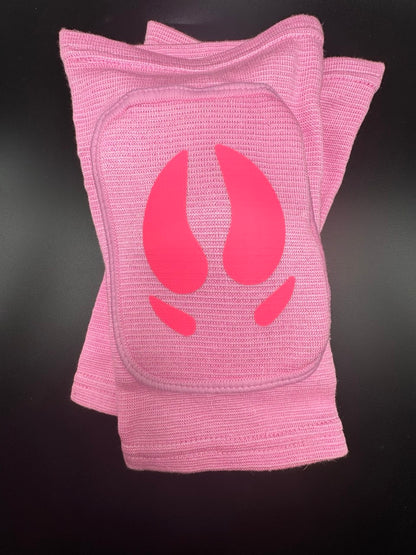 pink knee pads with pig hoof design for cosplay