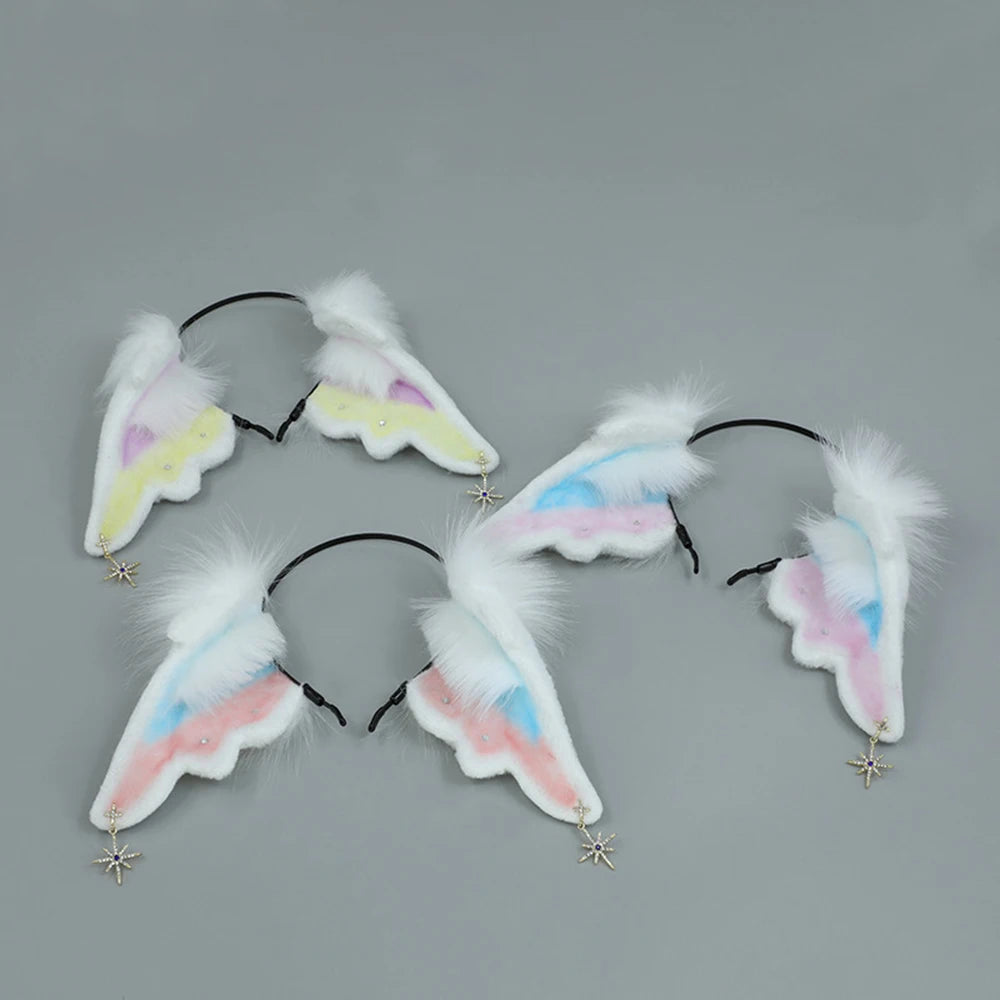 Kawaii Fantasy Animal Ears - Faux Fur Angel Wings Ears